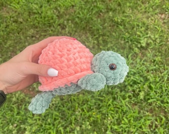 Stuffed Turtle-Crochet Turtle-Crochet Animal-Stuffed Amigurumi Animal-Stuffed Turtle-Turtle Stuffed Animal-Handmade-Baby Shower gift