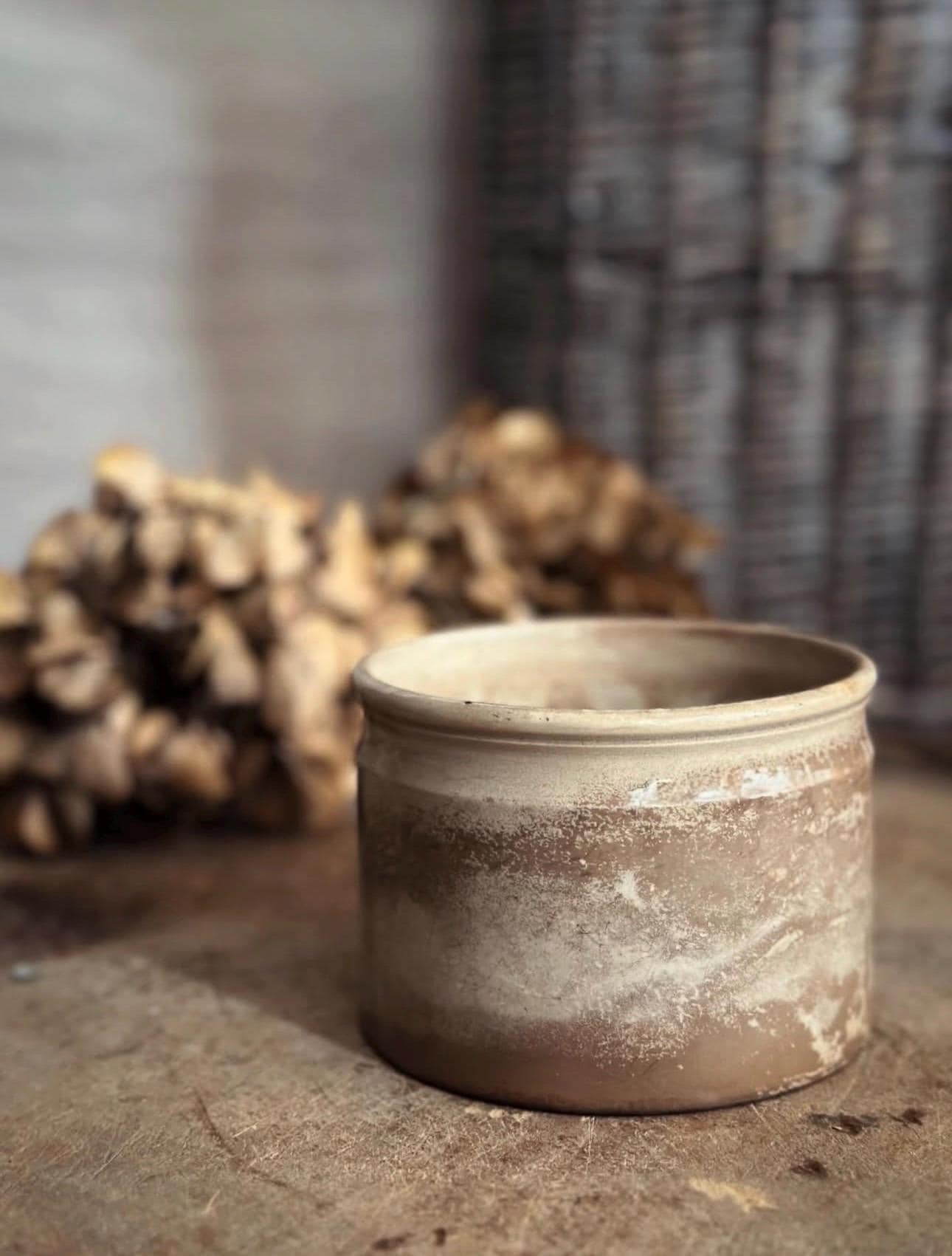 食器 creil et montereau / confiture pot Ancien petit pot à confiture en terre émaillée, Creil et Montereau 食器