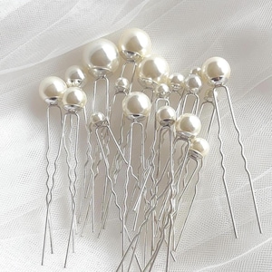 Pearl Hair Pins 18 Pieces, Silver Bridal Pearl Pin, Gold Wedding Hair Pins, Bridal Hair Pins, Pearl Hair Accessorries, Pearl Hair Piece,