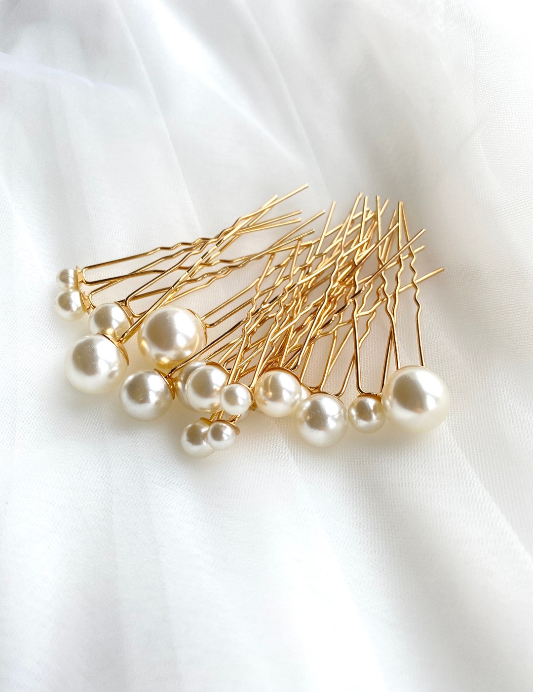 Gold Pearl Hair Pins, Bridal Wedding Accessories (18 Pieces) Etsy — free download