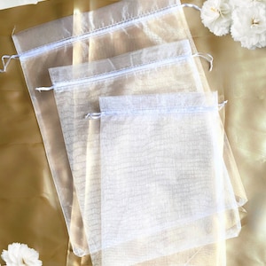 White Large Organza Gift Bag, Black Halloween Gift Bags, Bridesmaids Gift Bag, Wedding Gift Bag, Hen Party Bachelorette Party Favour Bags
