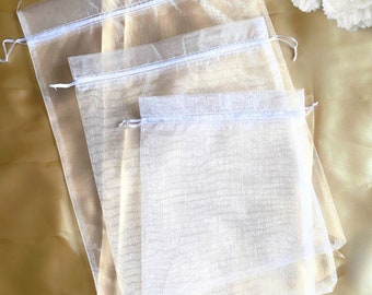 White Large Organza Gift Bag, Black Halloween Gift Bags, Bridesmaids Gift Bag, Wedding Gift Bag, Hen Party Bachelorette Party Favour Bags