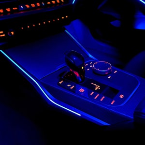 BMW Ambient Lighting Saddle – Center Console Trim Upgrade for G20 G22 G80 M3 G82 G83 M4 Interior Mod