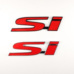 Honda Civic Si Badge 3D Emblem - Red/Black and Red/Silver - Honda Accessories