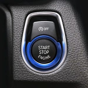BMW Start/Stop Button Trim Ring Surround – Red/Blue – Compatible with F30 F32 F20 F48 etc – Interior Accessory Upgrade