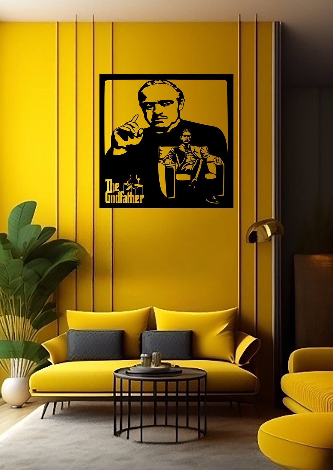 The Godfather Wall Art the Godfather Wall Decor Metal the Etsy