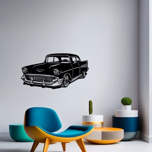 Chevrolet Metal Wall Art Classic Car Decor for Home & Office Unique ...