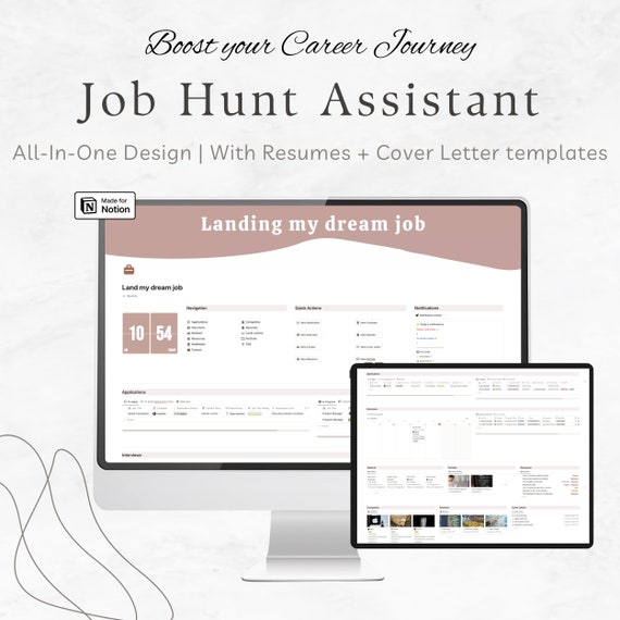 Job Search Tracker · Resume Template · Career Planner Notion Template · Job Applications Tracker · Interview Scheduler Planner Notion
