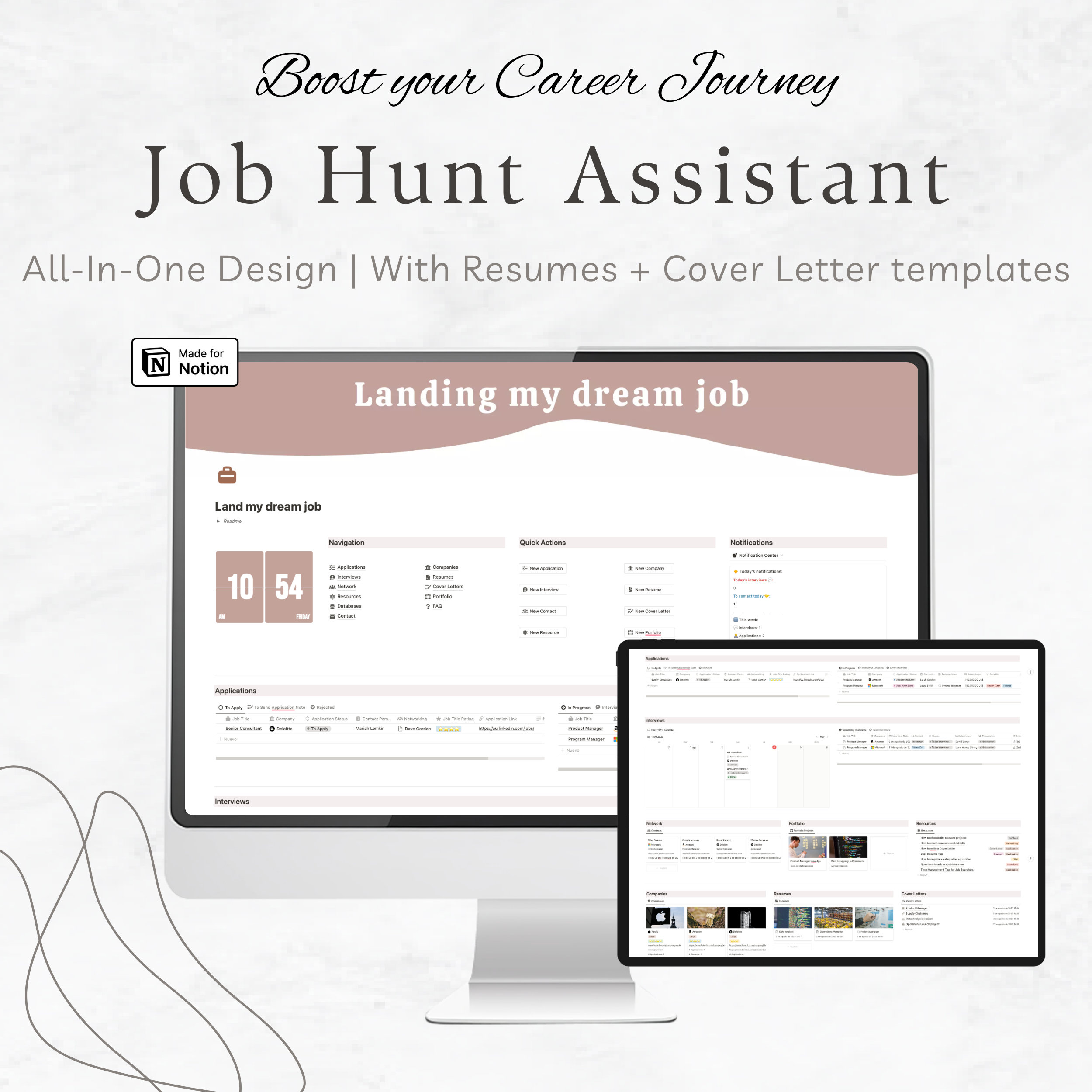 Job Search Tracker Resume Template - Il Fullxfull.5177203062 Ahw7 