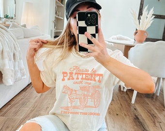 I'm From The 1900s y2k Crop Top, 70s Western y2k Baby Tee, Coastal Cowgirl Shirt, Country Concert Tee, Yeehaw Let's Go Girls, Comfort Colors