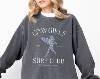 Coastal Cowgirl, Beachy Sweatshirt, Ocean Inspired style, Coastal Granddaughter, Coastal Grandma, Coconut Girl, Comfort Colors