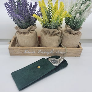 Green Velvet Watch Pouch Wholesale, Green Watch Pouch Custom, Watch roll,Travel Watch Pouch, Travel Watch Organizer, Watch Gift Packaging