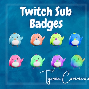 Twitch Sub Badges, Penguin Sub Badges, Bird Sub Badges, Bit Badges, Discord Badges, Cute Sub Badges, Color Badges for Twitch