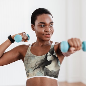 Unique Sports Bra, Workout Bra, Athletic Crop Top, Gym Bralette, Fitness Top, Activewear, Yoga Bra, Pilates Bra