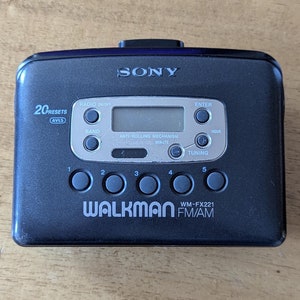 Sony Walkman WM-FX221 Vintage Cassette Player - FM/AM Radio, Anti-Rolling
