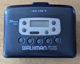 Sony Walkman WM-FX221 Vintage Cassette Player - FM/AM Radio, Anti