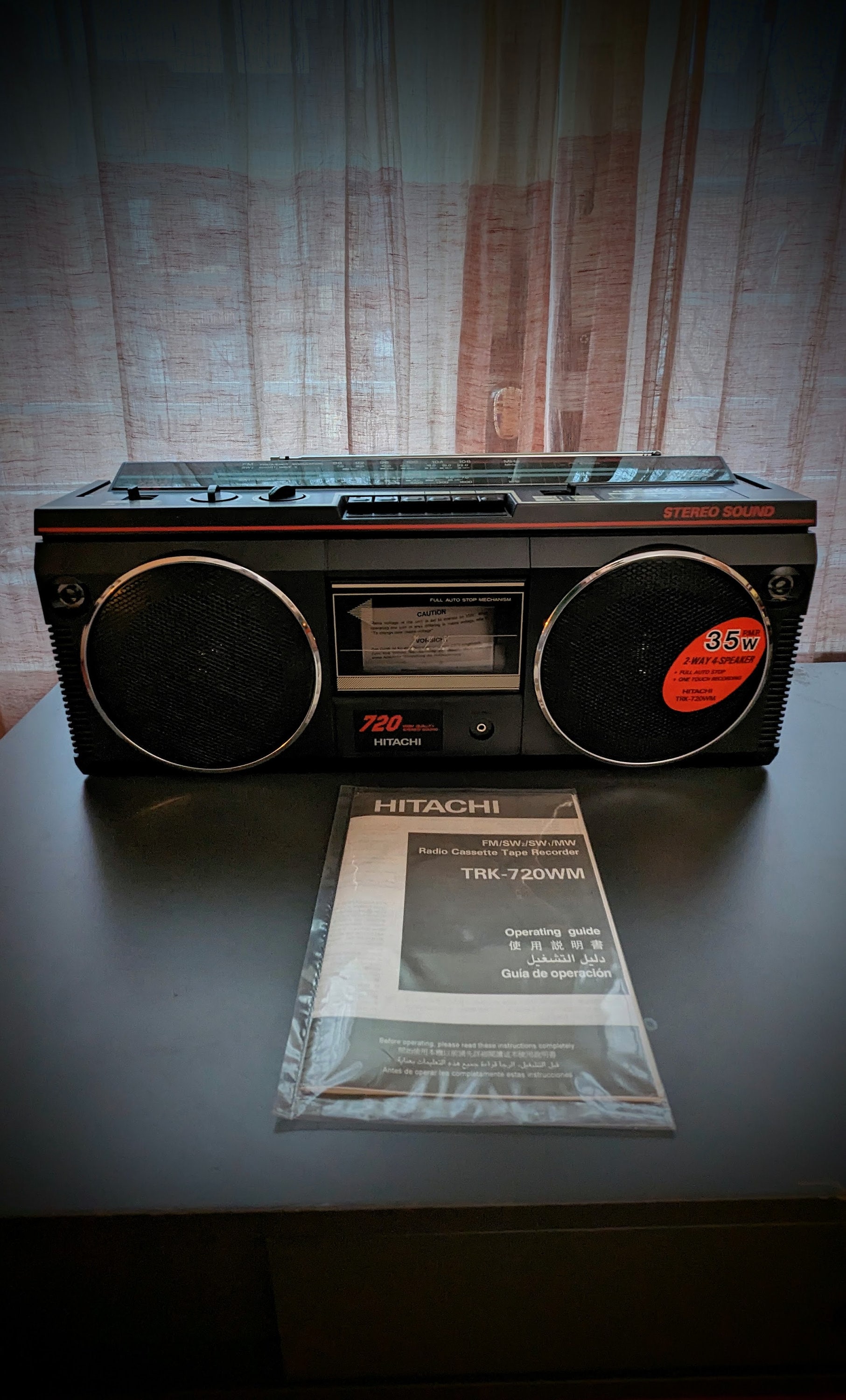 NEW Vintage Hitachi TRK-720 Stereo Radio Cassette Recorder (1987