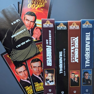 Bond 007 VHS Gift Set - Volume 2 with Thunderball, You Only Live Twice, Diamonds Are Forever, and Exclusive Behind-the-Scenes Footage