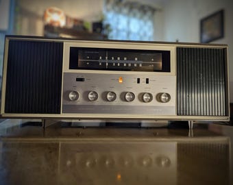 1970s Lloyd's AM/FM Radio: Retro Wood Grain Table Radio, Japan-Made