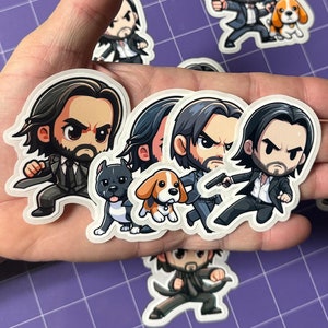 John Wick Stickers Glossy Waterproof Vinyl Stickers 9 Styles in the set **FREE SHIPPING**