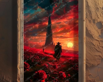 The Man in Black, Roland and The Dark Tower Inspired Art Print 8x10 or 11x17 available - Premium Photo paper **FREE Priority Shipping**