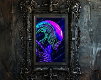 Alien Xenomorph Photo Art Print 8"x10" - 11"x17" - 13"x19" - Premium Photo paper - Art Print only FREE Priority Shipping