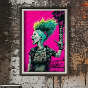 Punk Girl Photo Art Print 11x17 - Premium Photo paper - Art Print only FREE Priority Shipping