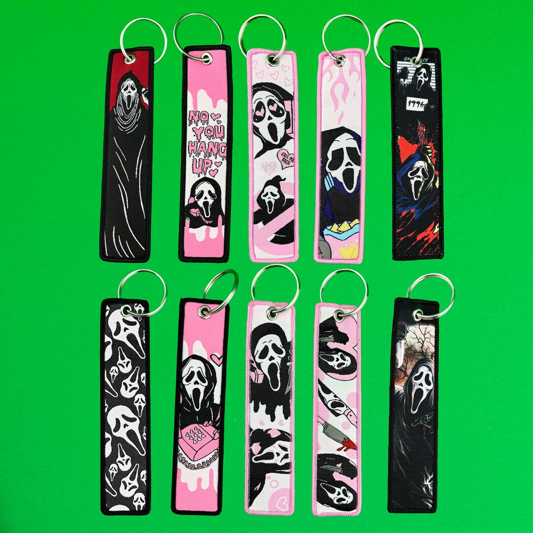 Scream Ghostface Keychain Bagtag Embroidered Keychain Multiple Styles ...