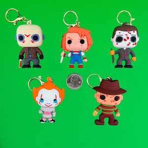 Horror Icon Keychain PVC/Rubber Horror Character Keychain Multiple styles FREE SHIP