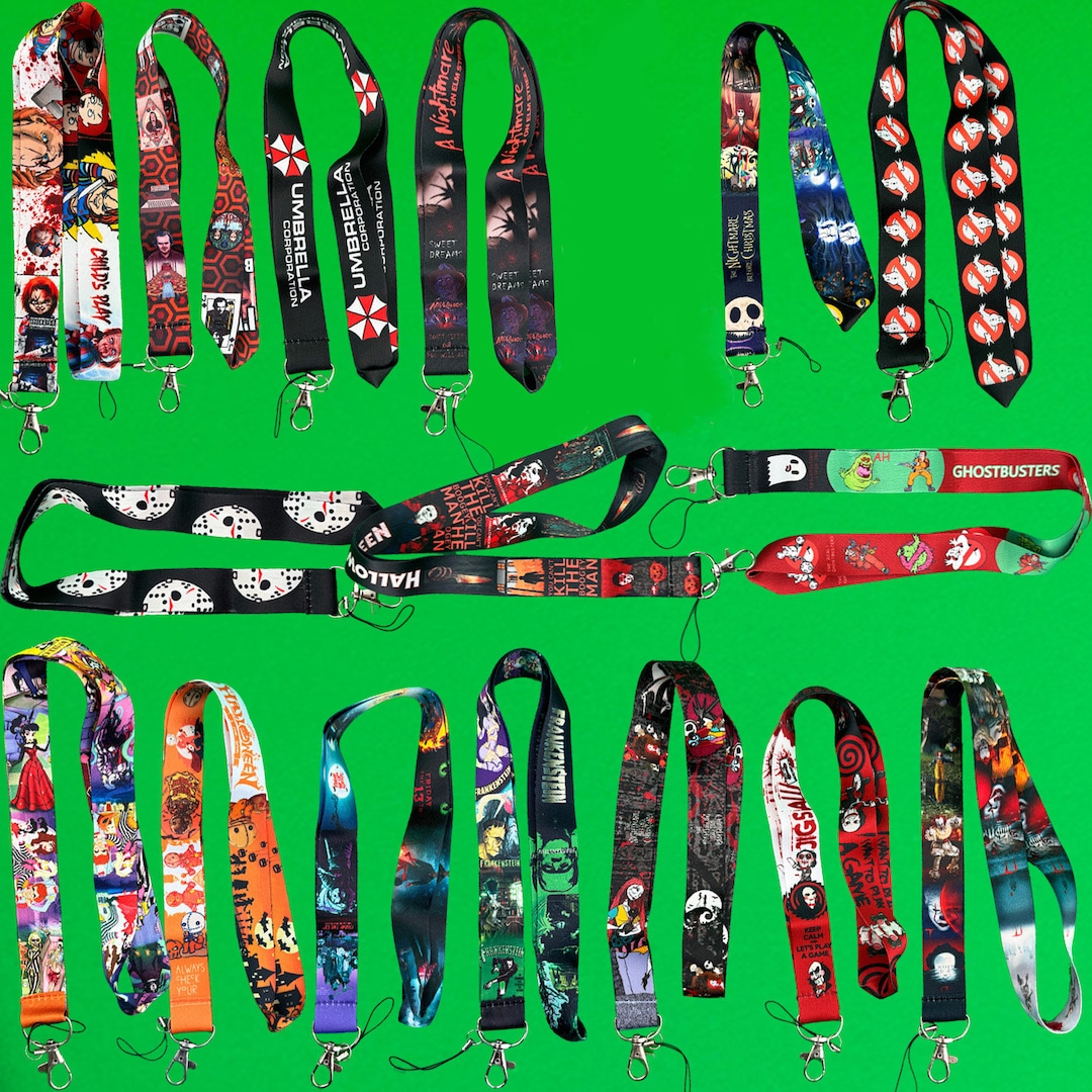 Horror Lanyard Keychain Long Lanyard Horror Keychain Multiple Styles