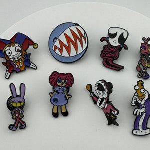 Amazing Digital Circus Enamel Pins 8 Styles TADC Pin  Digital Circus Pin TADC Enamel Pin Pomni Jax Ragatha Zooble Gangle Cain Bubble Kinger