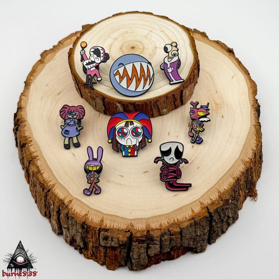 The Amazing Digital Circus Enamel Pins | Jax, Pomni, Kinger, Cain, Bubble, Ragatha, Zooble, Gangle