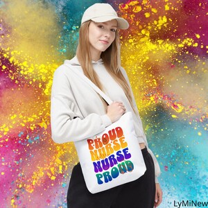 Sac fourre-tout infirmière fière, cadeau infirmière fière, infirmière fière, fourre-tout soins de santé, sac d&#39;hôpital, cadeau de remise des diplômes infirmière, accessoire école d&#39;infirmières