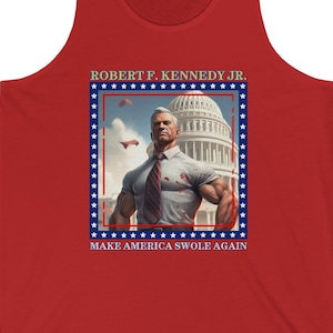 RFK Tank Top - Make America Swole Again | RFK Jr Shirt | Kennedy 2024 | RFK 2024 | Democrat Shirt | Funny Gym Shirt