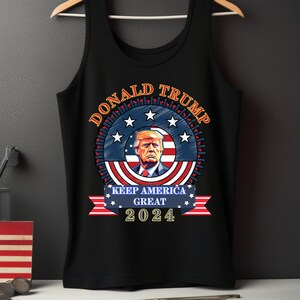 Donald Trump 2024 Tank Top - Keep America Great / MAGA Tank Top / Make America Great Again / Trump Shirt / Regali conservatori