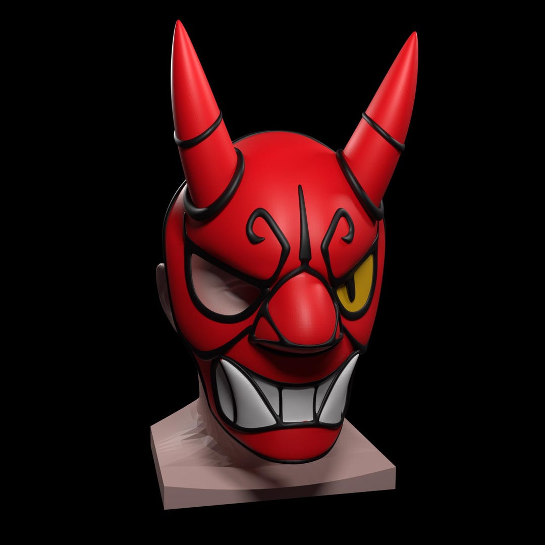 3D Stl-file: Brawl Stars - Oni Kenji Mask for Cosplay - Etsy Canada