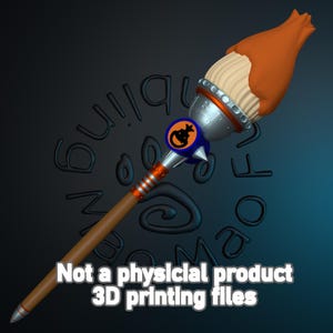 3D STL-File: Super Mario Galaxy (Movie) - Bowser Jr. Junior Brush for Cosplay