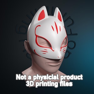 Archivo STL 3D: Persona 5 - Máscara de zorro de Yusuke (compatible con varios colores)