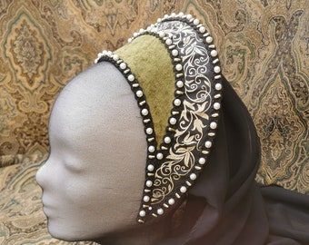 French Hood Anne Boleyn Renaissance Hat Tudor