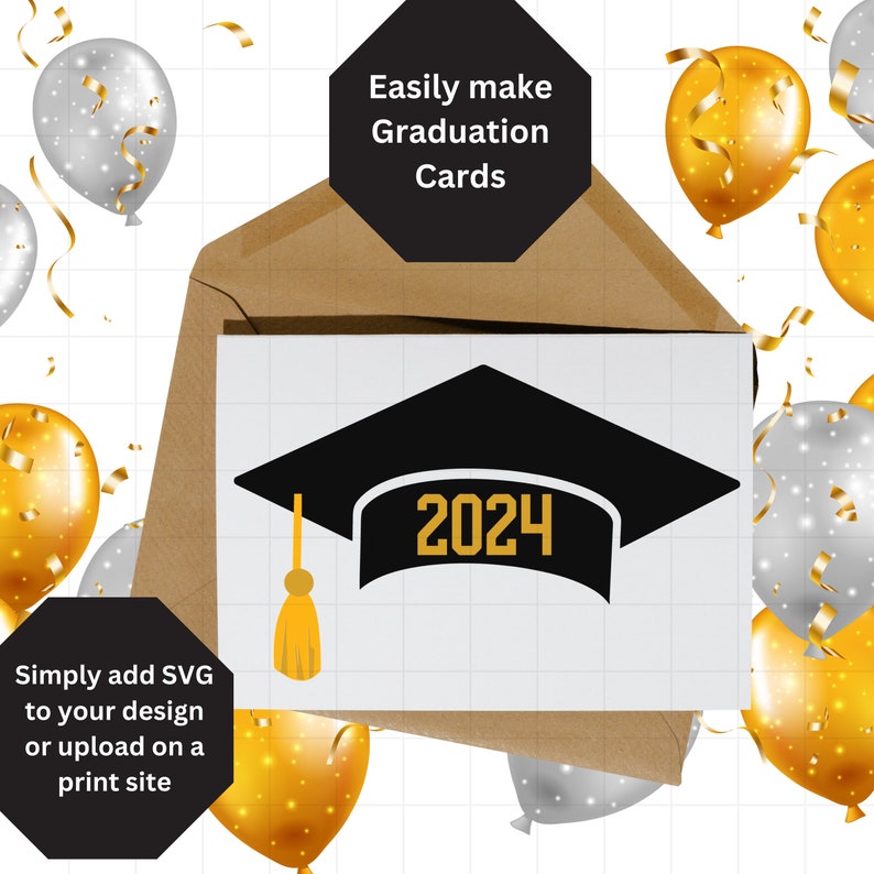 2024 Graduation Cap SVG Digital File Grad Party Decor, High School Grad