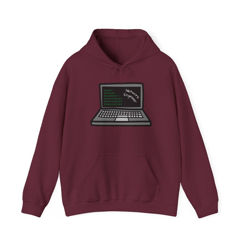 Network Engineer CLI Design Hoodie | Terminal Command Graphic, Networking & IT Tech Apparel image 6