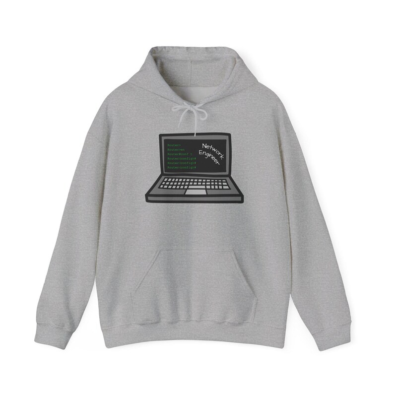 Network Engineer CLI Design Hoodie | Terminal Command Graphic, Networking & IT Tech Apparel image 5