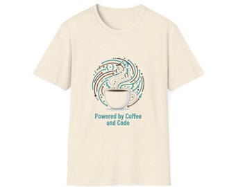 Coffee Code T-Shirt | Swirling Code and Cup Graphic Tee