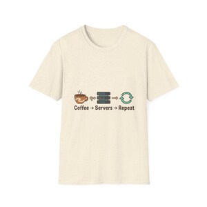 Coffee Servers Repeat Tee - Dev Ops Gift