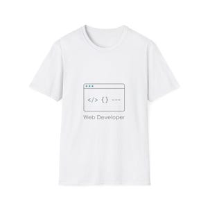 Web Developer code window T-Shirt | Programmer Tee, Coding Shirt image 2