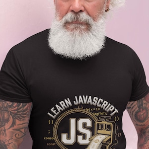 Learn JavaScript Print Money T-Shirt, Funny JS Developer Graphic Tee, Unisex Bold Gift for JavaScript Programmers and Tech Fans