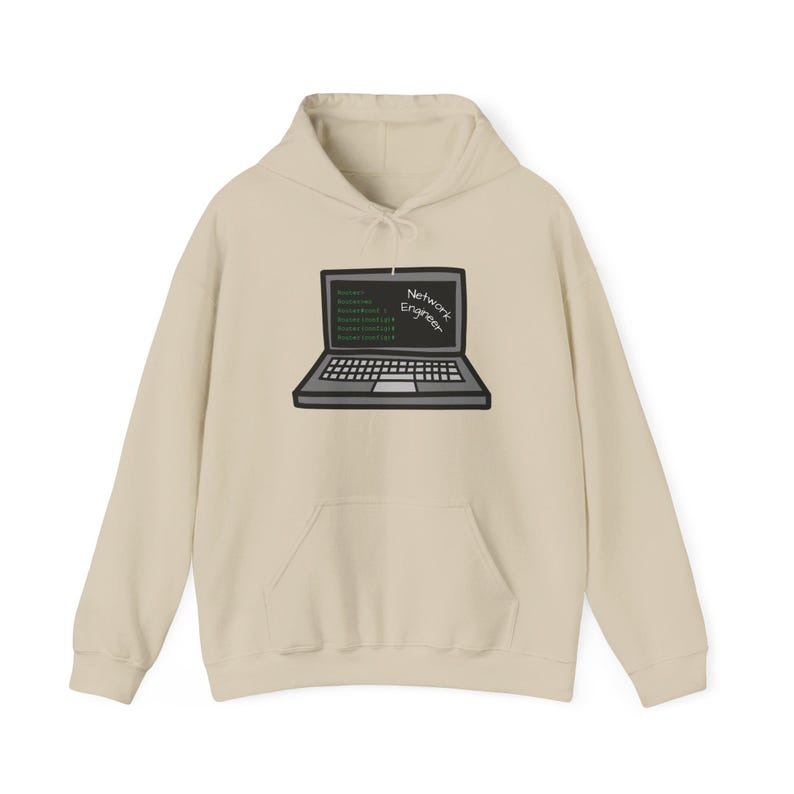 Network Engineer CLI Design Hoodie | Terminal Command Graphic, Networking & IT Tech Apparel image 4