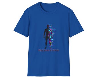 Geek Mode Activated T-Shirt | Tech Gamer Silhouette, Neon Glitch Design