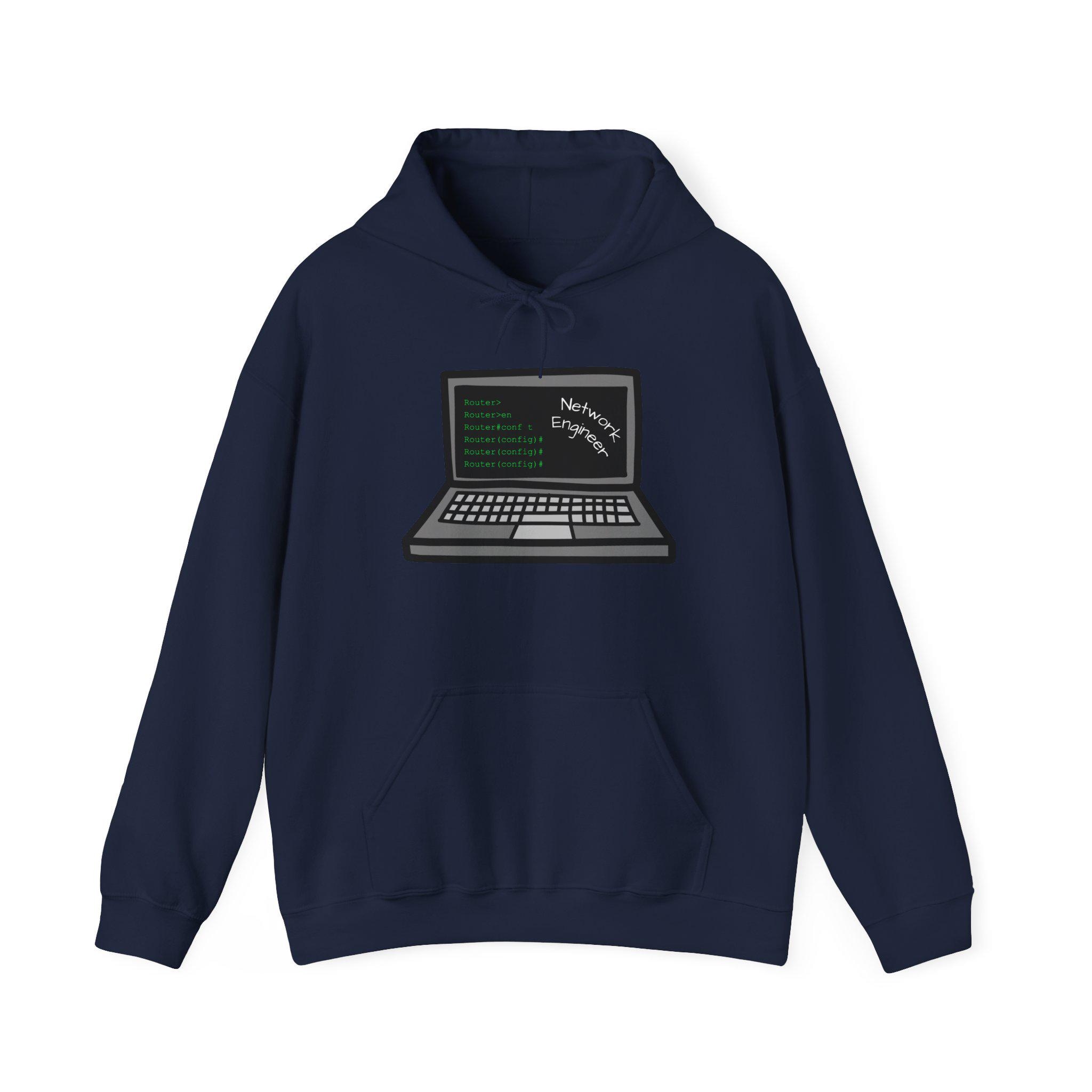 Network Engineer CLI Design Hoodie | Terminal Command Graphic, Networking & IT Tech Apparel