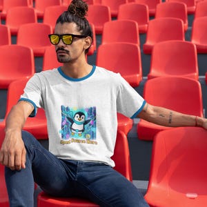 Open Source Hero Penguin T-Shirt | Tech Retro Circuit Design